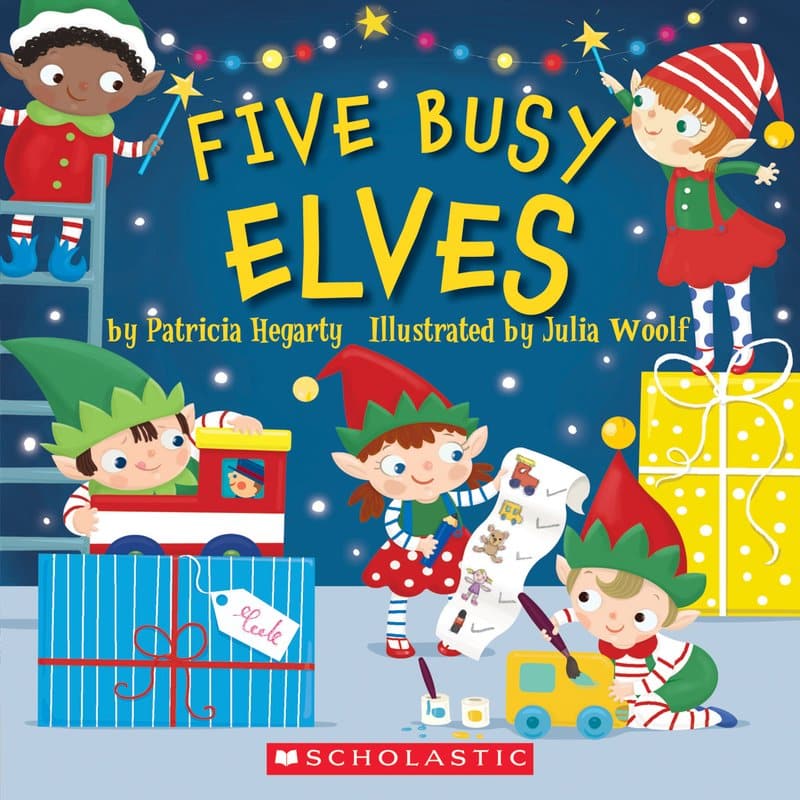 The cover for the book Five Busy Elves