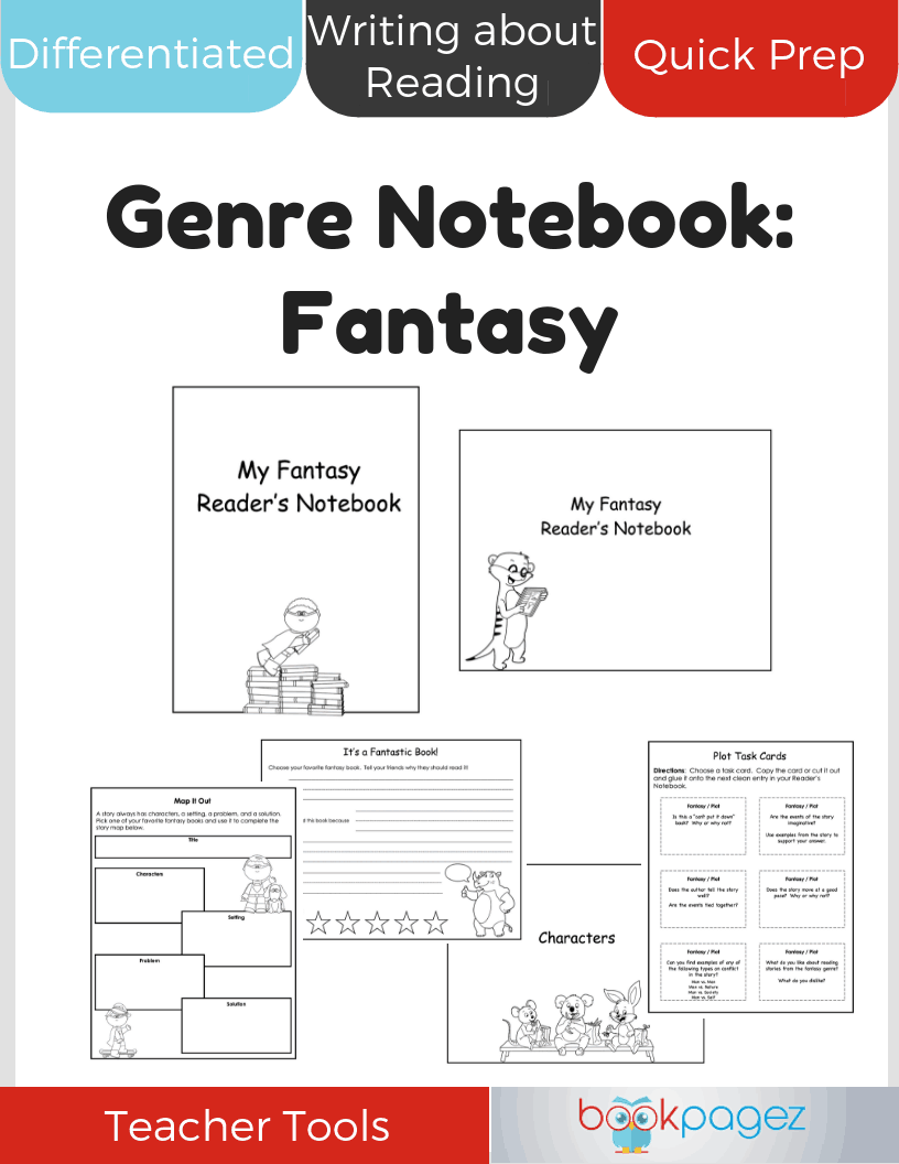 Teaching resource cover for Genre Notebook: Fantasy