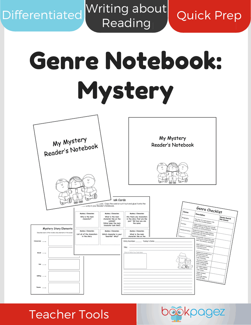 Teaching resource cover for Genre Notebook: Mystery