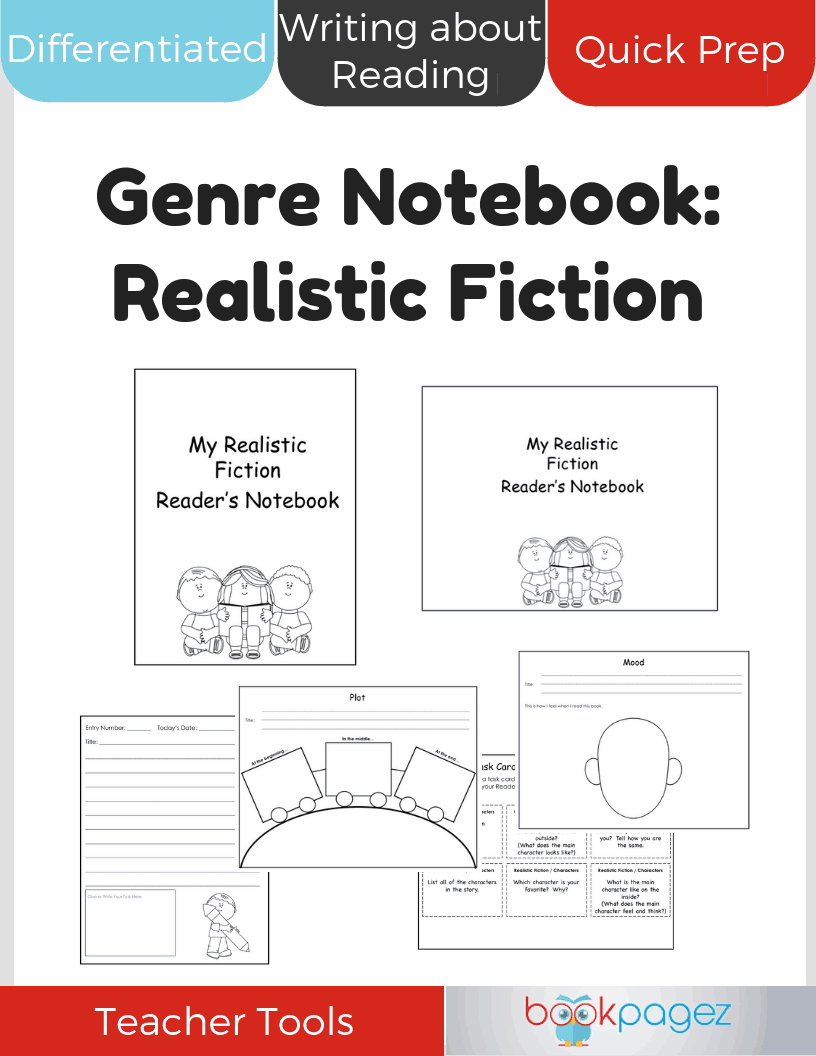 Teaching resource cover for Genre Notebook: Realistic Fiction
