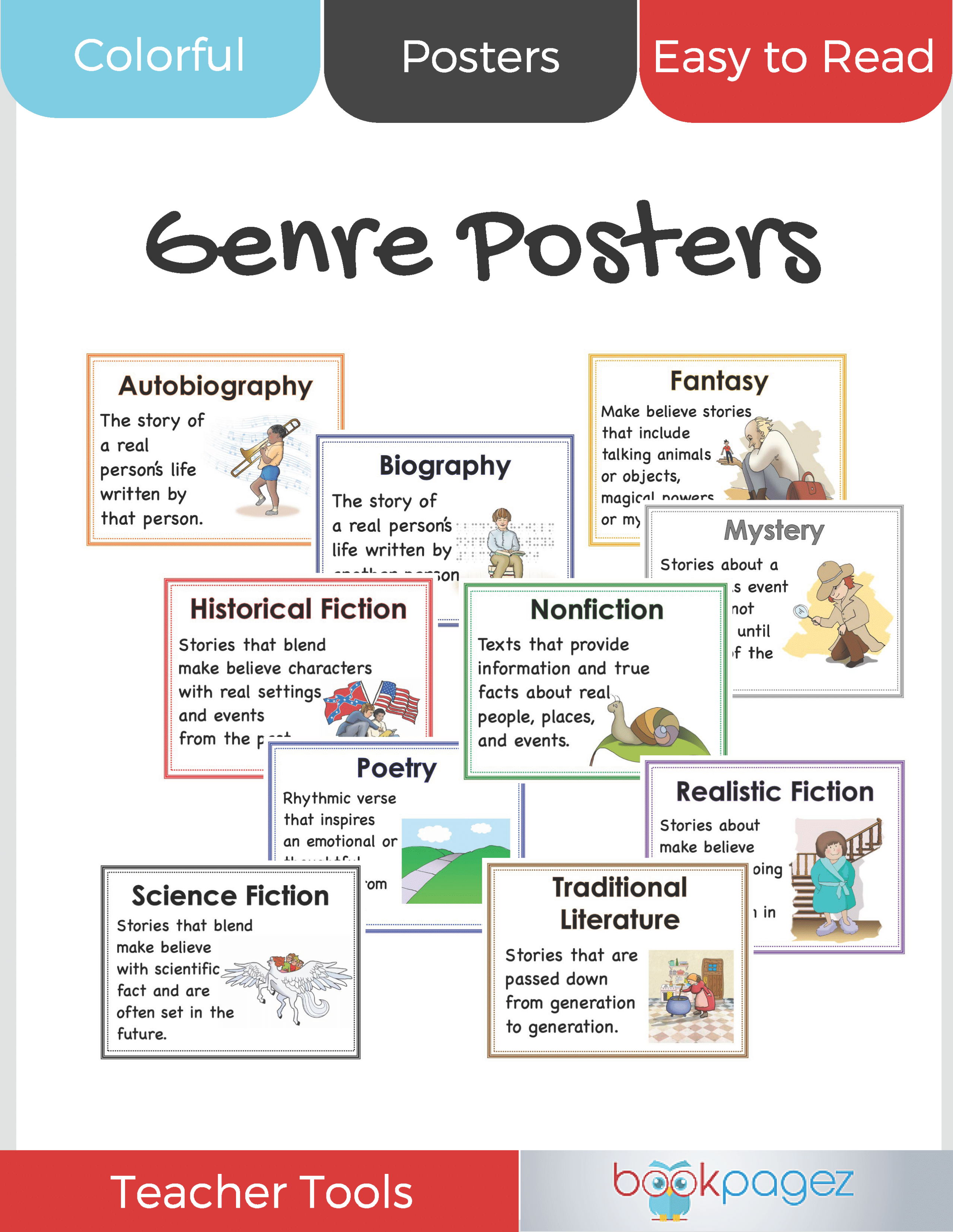 Teaching resource cover for Genre Posters