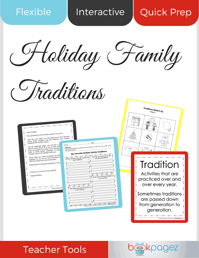 Teaching resource cover for Holiday Family Traditions