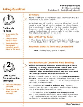 The first page of Asking Questions with How a Seed Grows