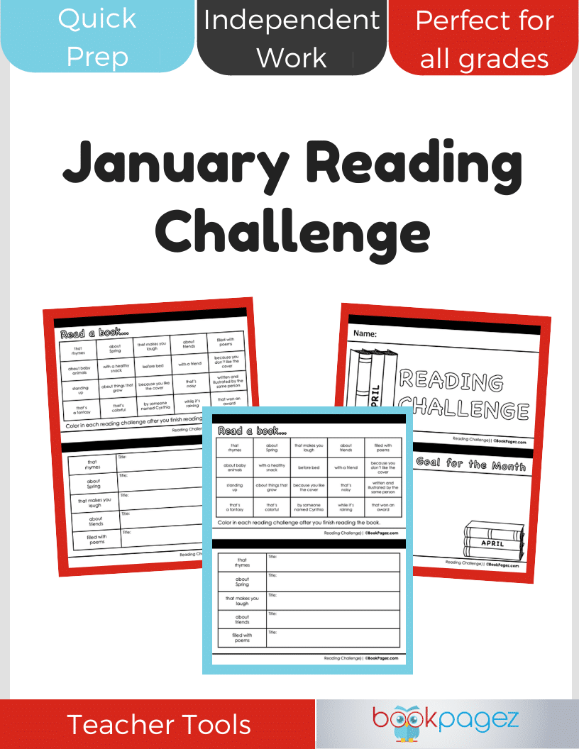 Teaching resource cover for January Reading Challenge