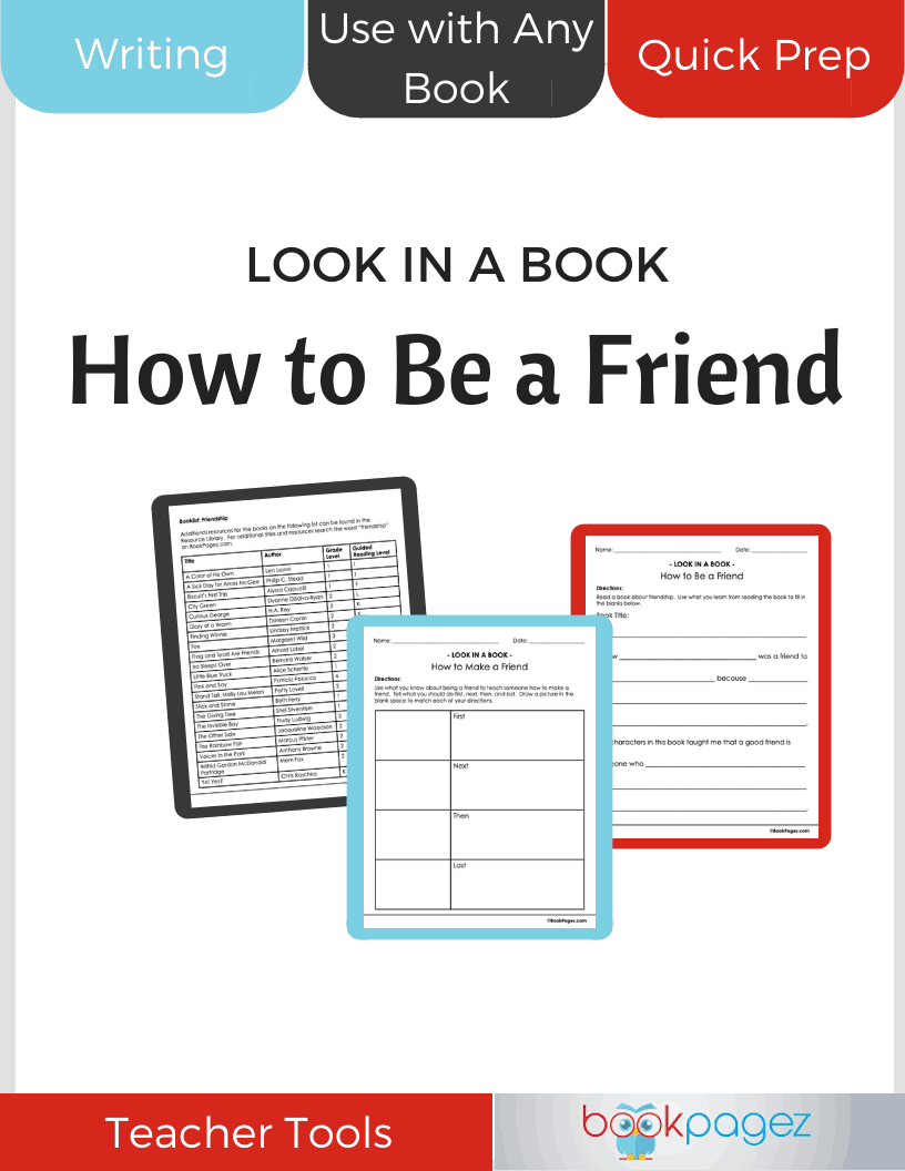 Teaching resource cover for Look In a Book: How to Be a Friend