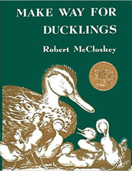 The cover for the book Make Way for Ducklings