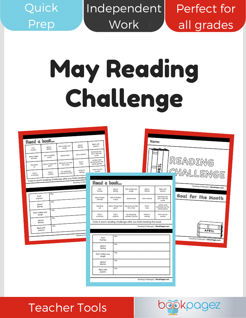Teaching resource cover for May Reading Challenge