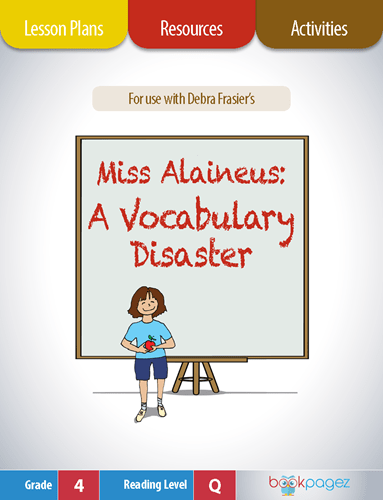 The cover for Miss Alaineus: A Vocabulary Disaster Lesson Plans and Teaching Resources