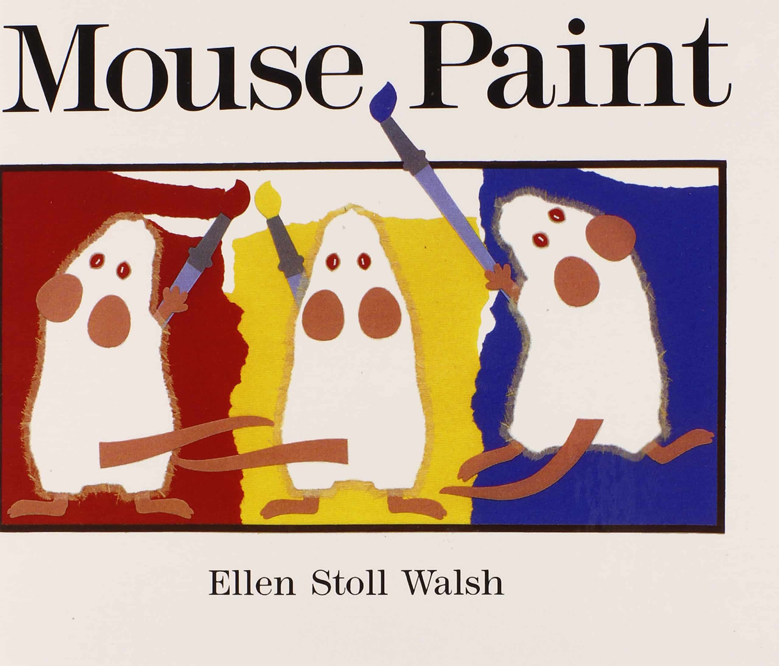 The cover for the book Mouse Paint