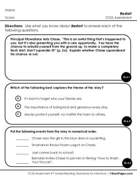 Thumbnail for Comprehension Assessment with Restart