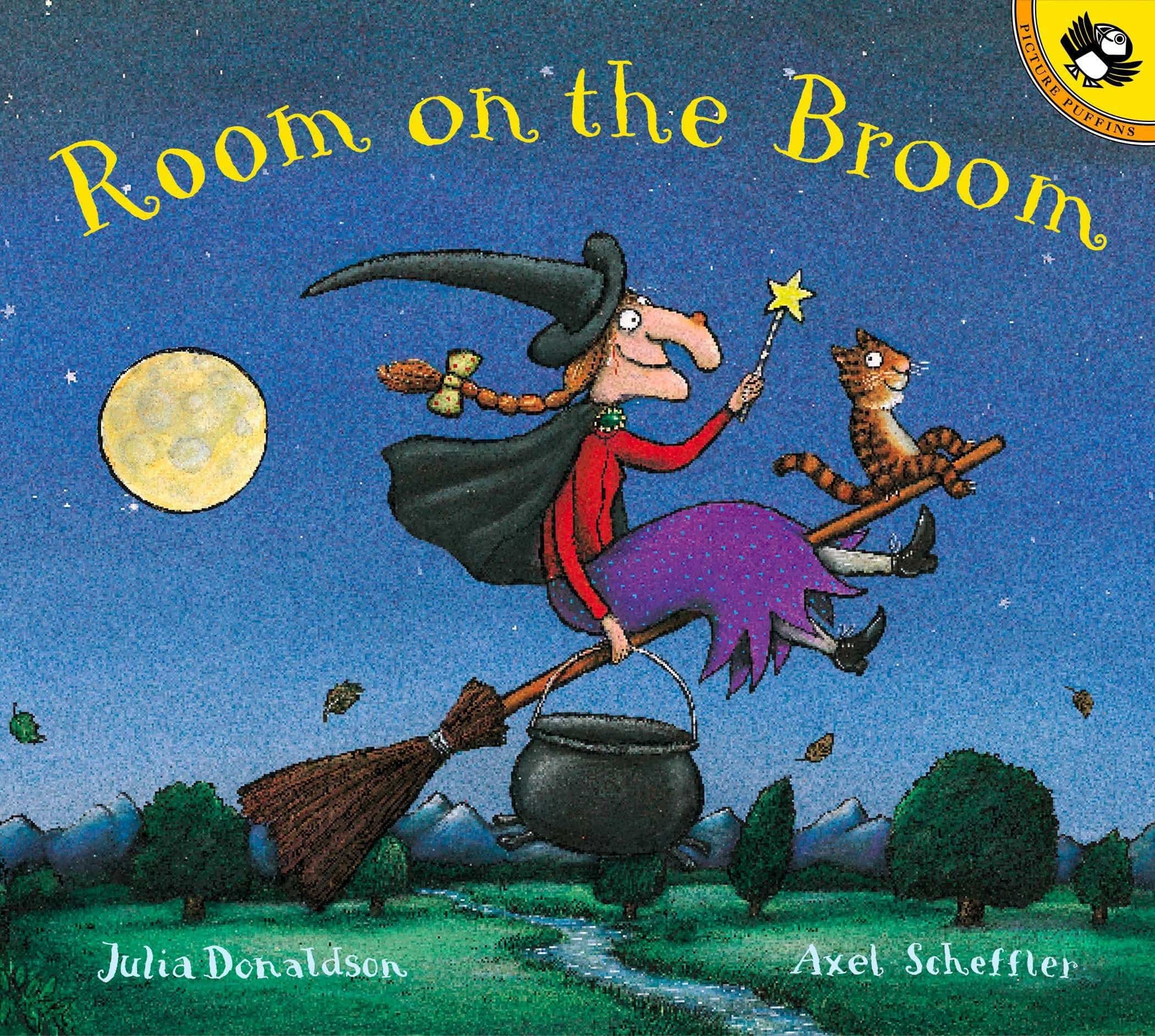 The cover for the book Room on the Broom