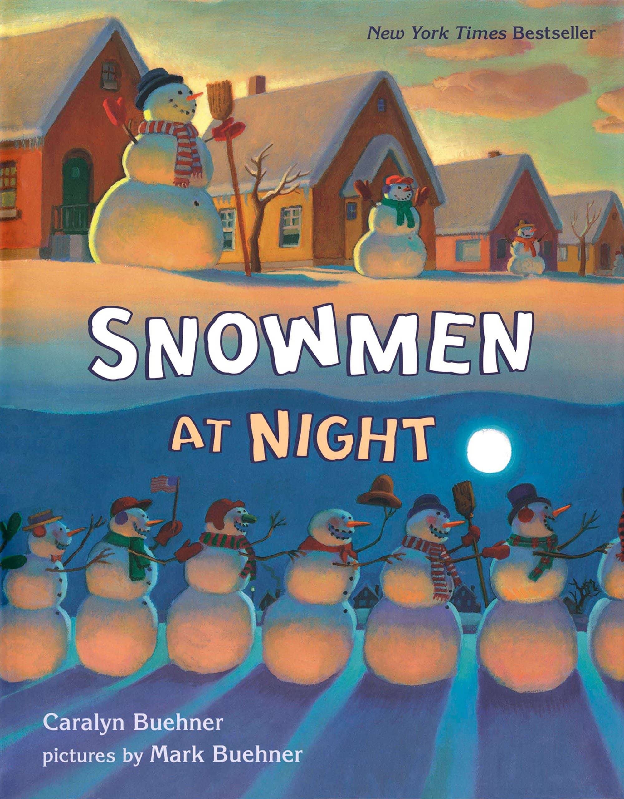 The cover for the book Snowmen at Night