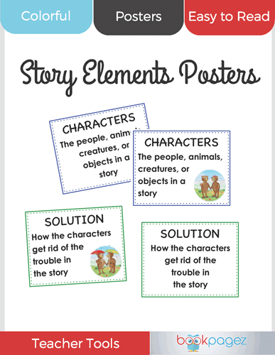Teaching resource cover for Story Elements Posters