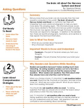 The first page of Asking Questions with The Brain: All about Our Nervous System and More!