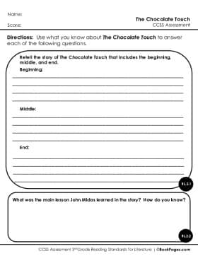 Thumbnail for Comprehension Assessment with The Chocolate Touch