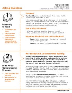 The first page of Asking Questions with The Cloud Book