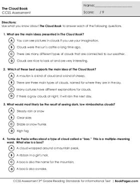 Thumbnail for Comprehension Assessment with The Cloud Book
