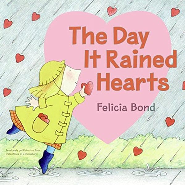 The cover for the book The Day It Rained Hearts