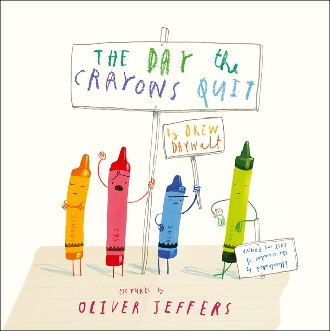 The cover for the book The Day the Crayons Quit