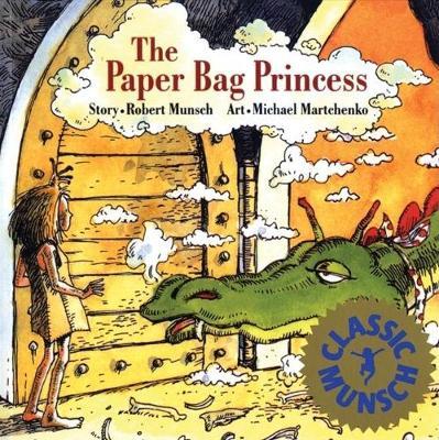 The cover for the book The Paper Bag Princess