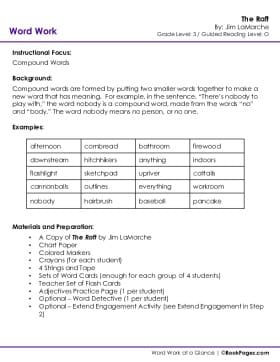 The first page of Compound Words with The Raft