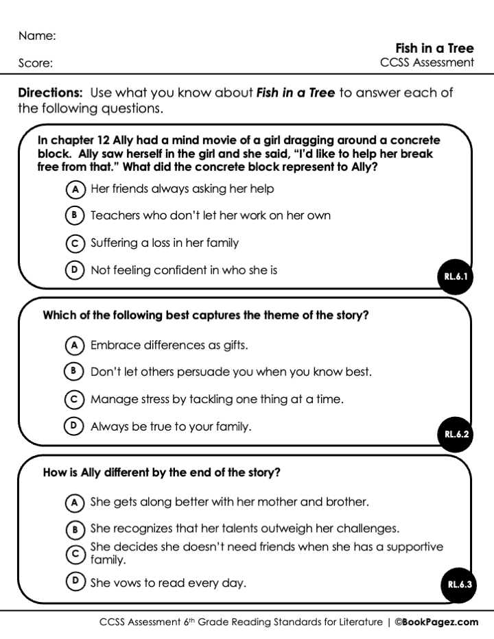 Thumbnail for Comprehension Assessment with Fish in a Tree