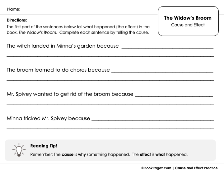 Thumbnail for Cause and Effect Sentence Stems with The Widow's Broom